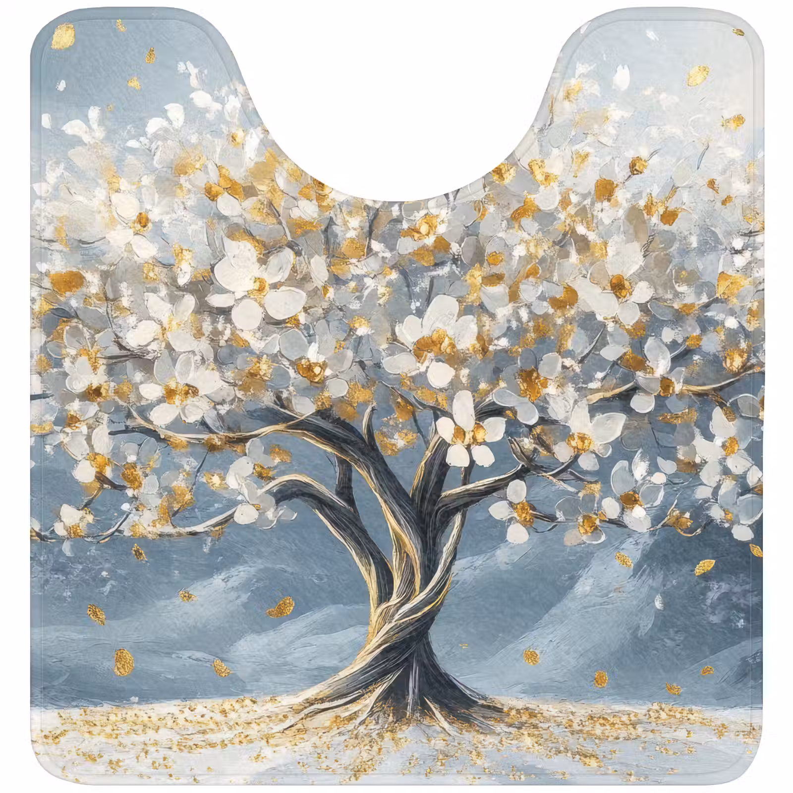WC Mat - Boom - Winter - Levensboom - Modern - Goud — 1