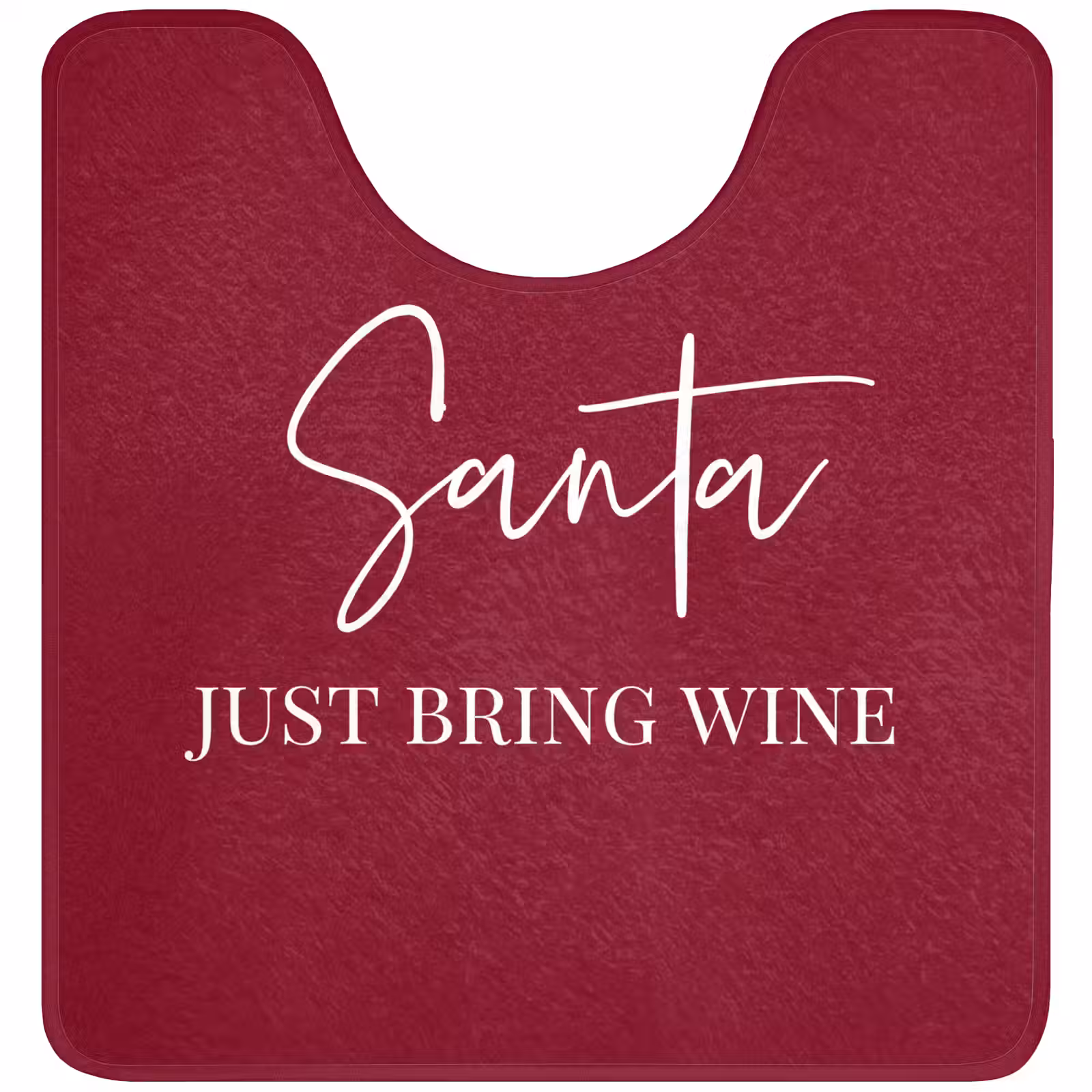 WC Mat - Santa - Wine - Rood - Kerst - Kerstman — 1