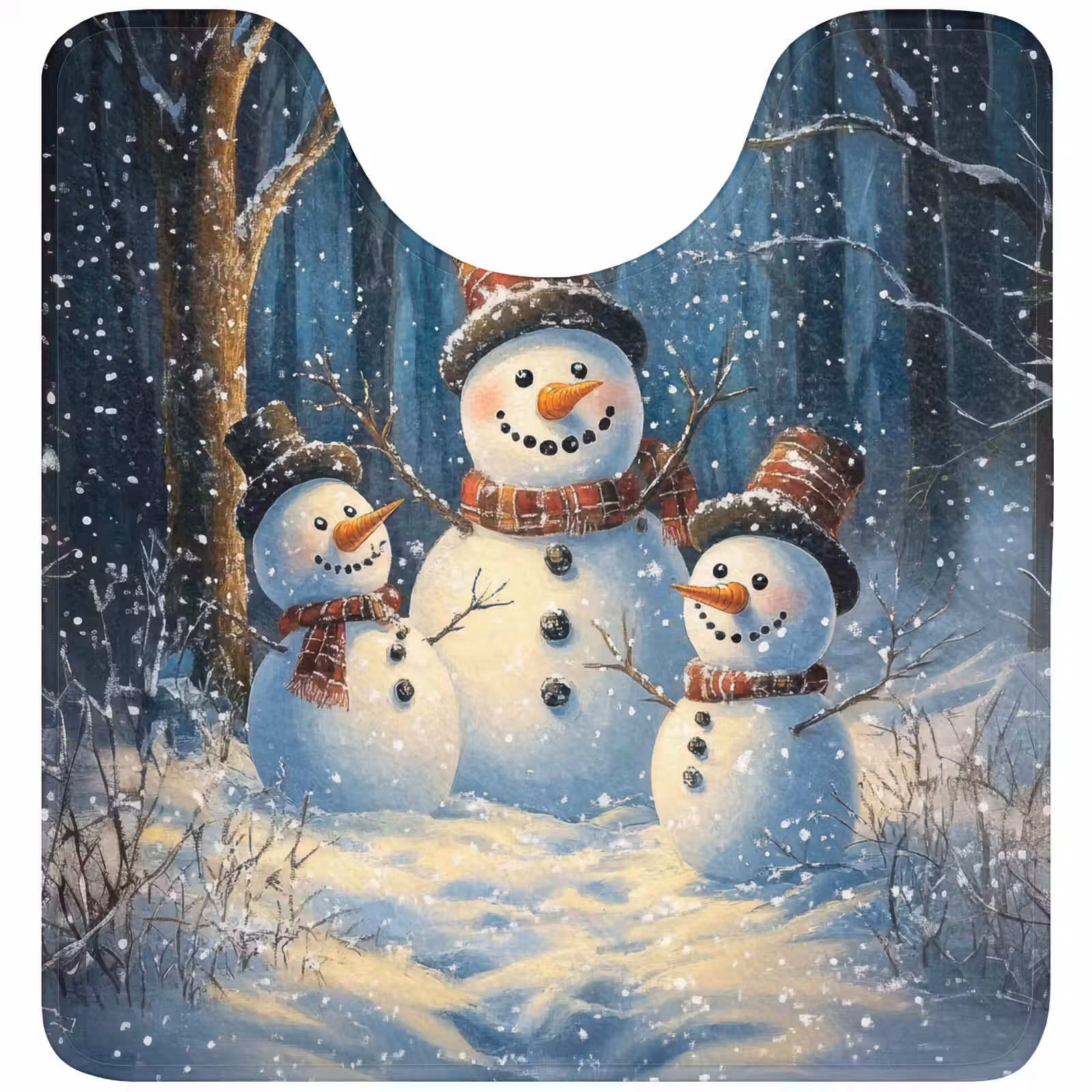 WC Mat - Sneeuwpop - Sneeuw - Winter - Bos — 1