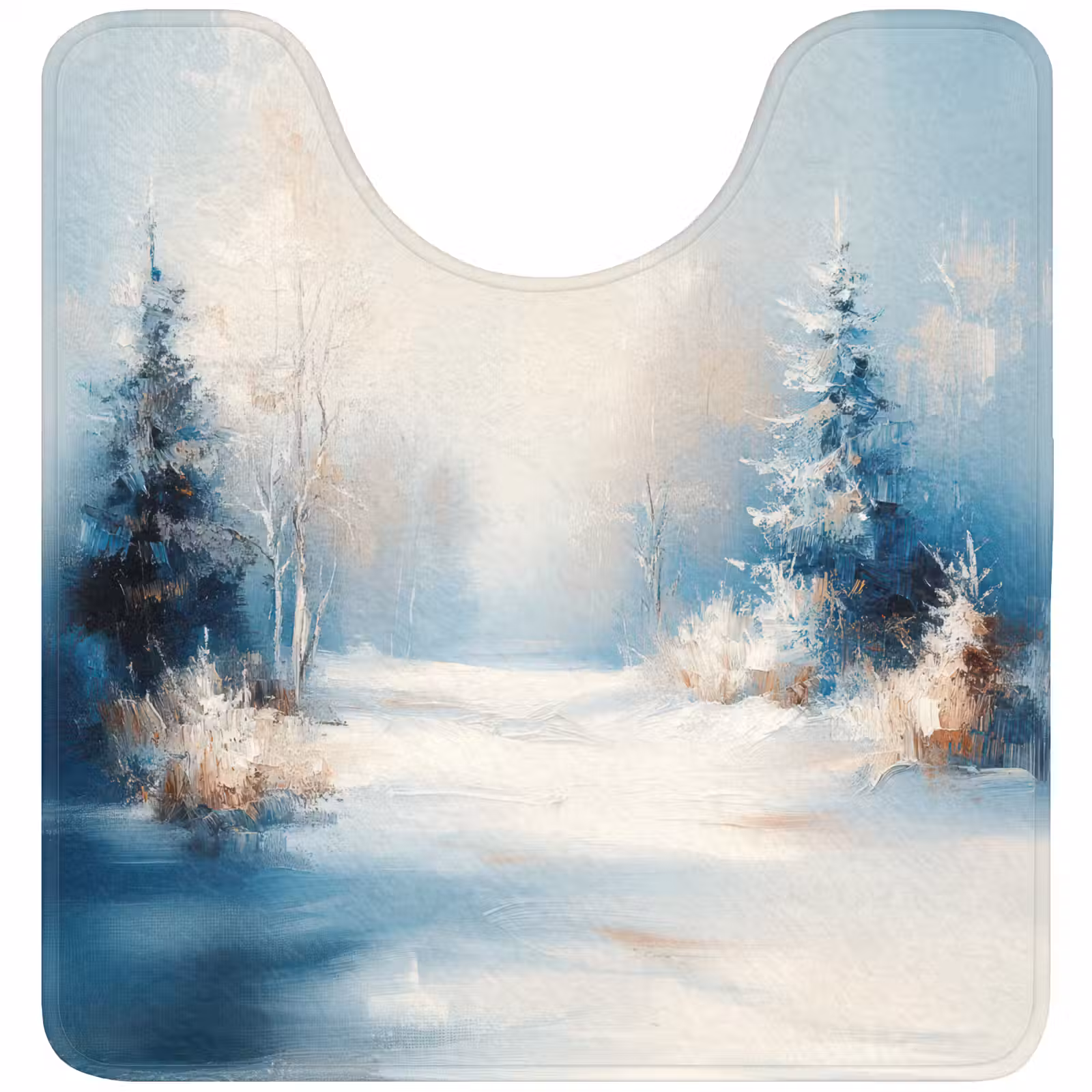 WC Mat - Wald – Winter – Natur – Abstrakt – Schnee — 1
