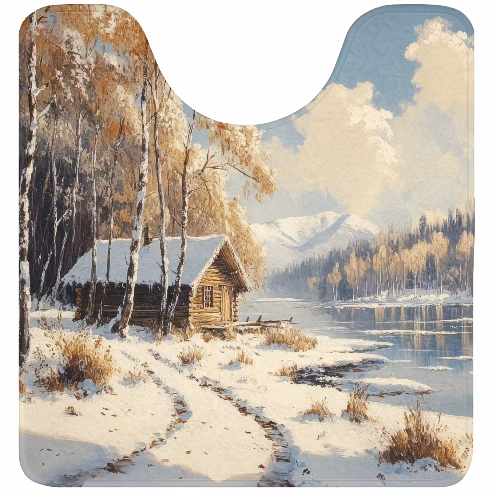 WC Mat - Winter - Sneeuw - Huis - Natuur — 1