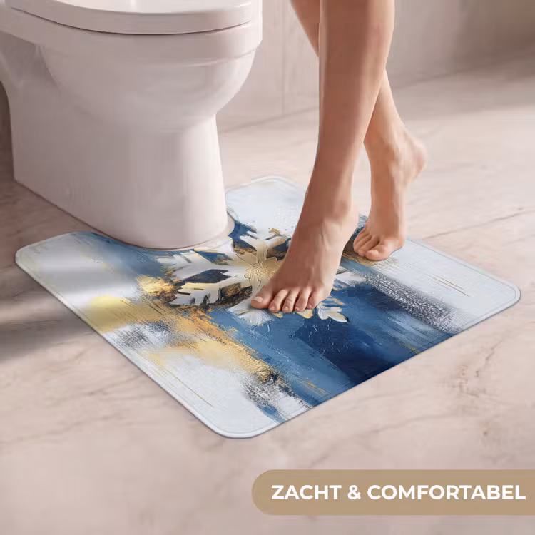 WC Mat - Abstract - Winter - Sneeuwvlok - Sneeuw - Goud — 5