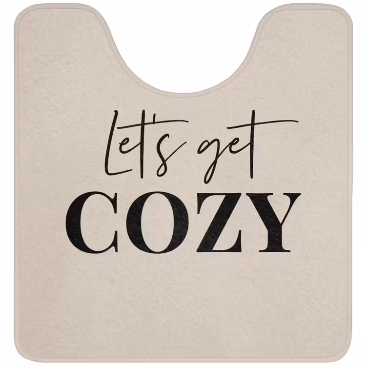 WC Mat - Beige - Winter - Quote - Cozy — 1