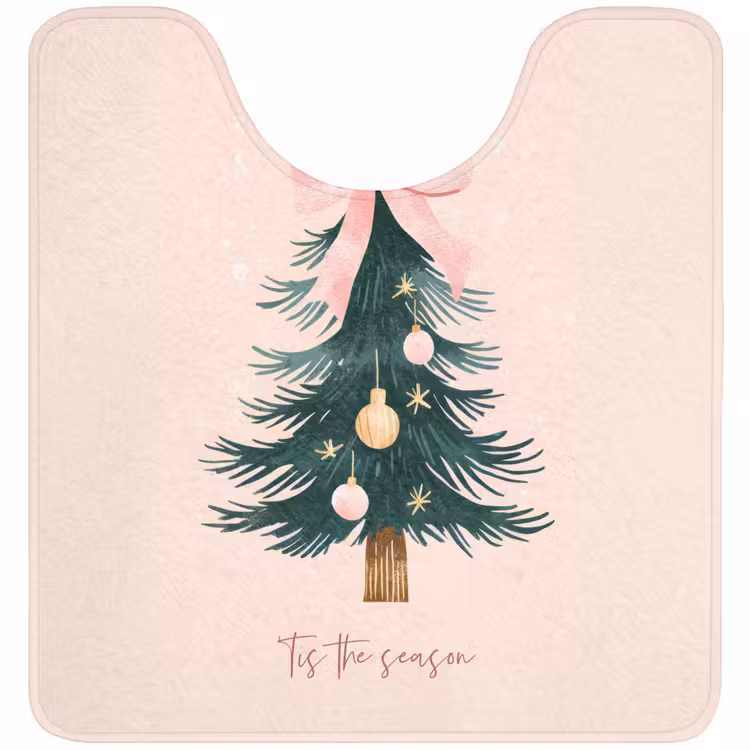 WC Mat - Christmas Season - Kerst - Kerstboom - Roze — 1