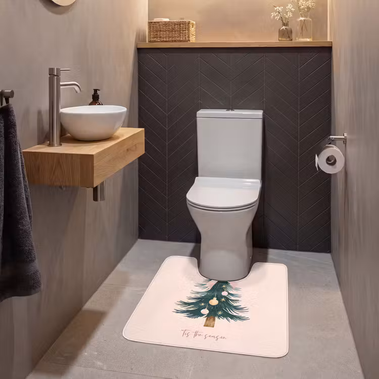 WC Mat - Christmas Season - Kerst - Kerstboom - Roze — 2