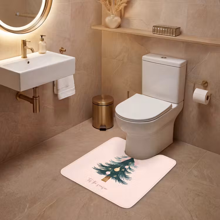 WC Mat - Christmas Season - Kerst - Kerstboom - Roze — 3
