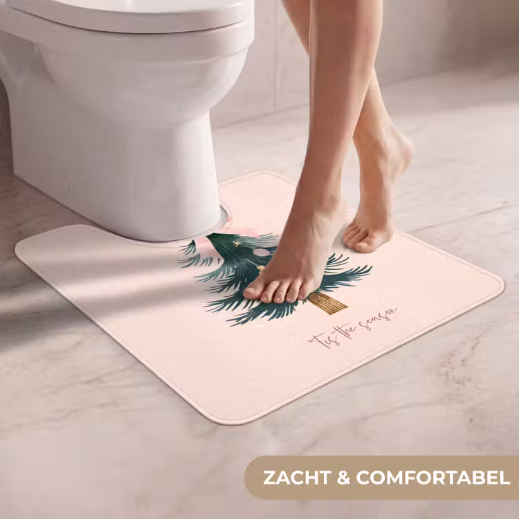 WC Mat - Christmas Season - Kerst - Kerstboom - Roze — 5