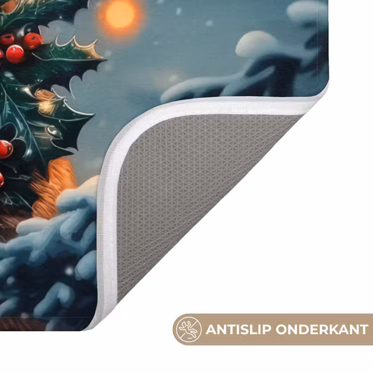 WC Mat - Hert - Kerst - Winter - Sneeuw - Kerstkrans — 4