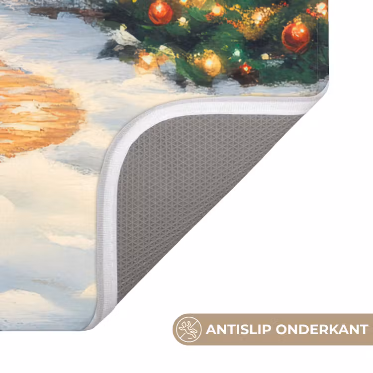 WC Mat - Kerst - Kerstboom - Winter - Huis - Sneeuw — 4