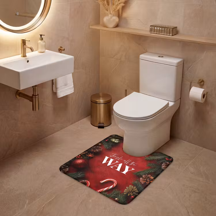 WC Mat - Kerst - Quote - Rood - Kerstballen — 3