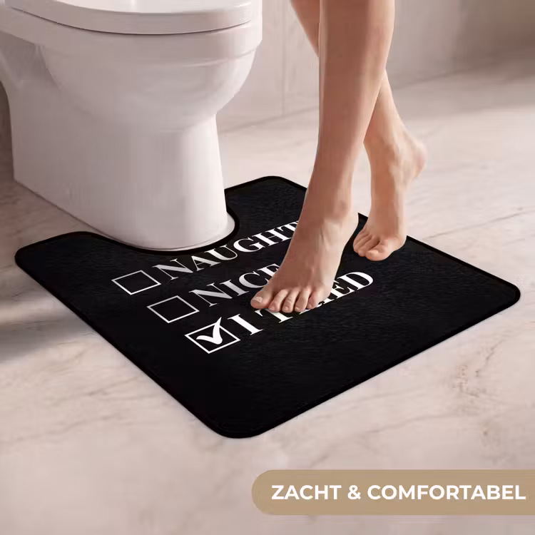 WC Mat - Kerst - Zwart - Wit - Quote - Grappig — 5