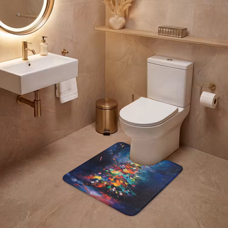 WC Mat - Kerstboom - Kerst - Abstract - Kleurrijk — 3