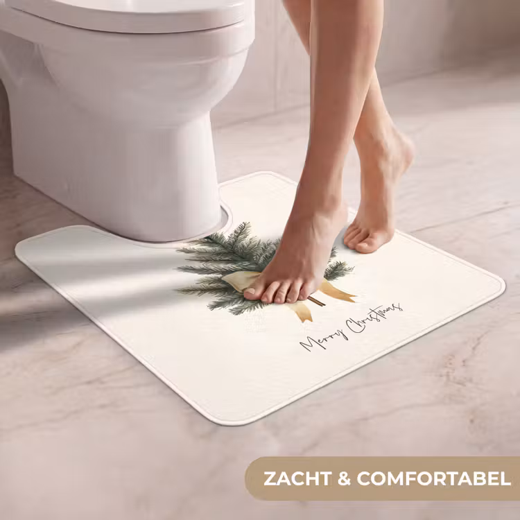 WC Mat - Kerstboom - Kerst - Merry Christmas - Beige — 5