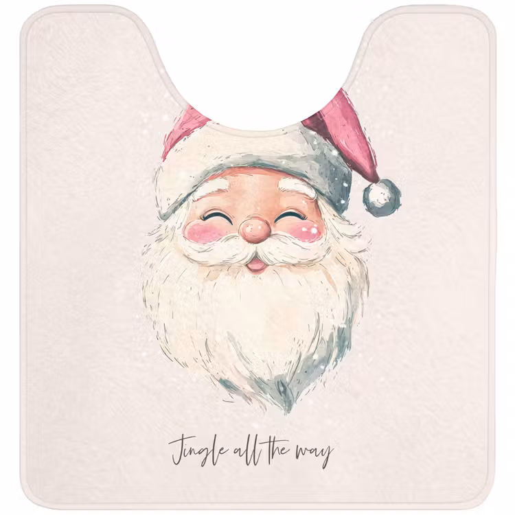 WC Mat - Kerstman - Kerst - Quote - Beige — 1