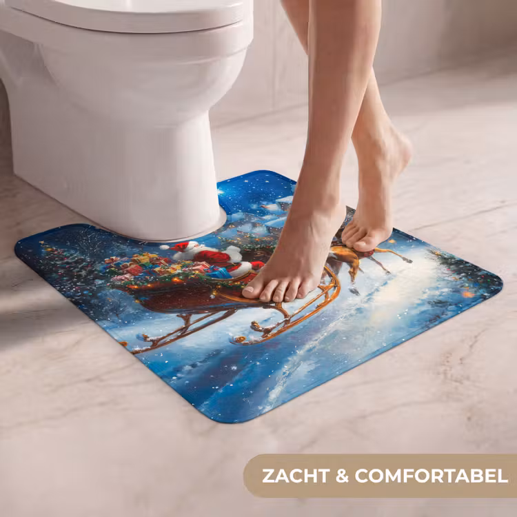 WC Mat - Kerstman - Rendier - Kerst - Sneeuw — 5