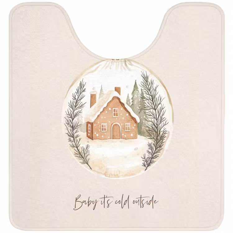 WC Mat - Quote - Winter - Kerst - Beige - Kerstbal — 1