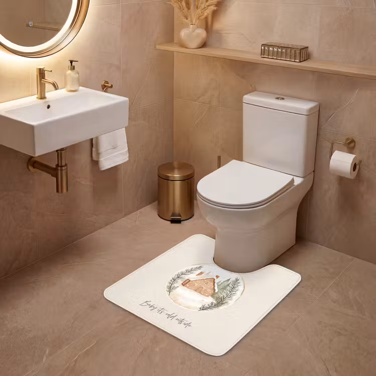 WC Mat - Quote - Winter - Kerst - Beige - Kerstbal — 3