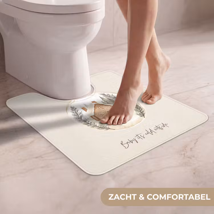 WC Mat - Quote - Winter - Kerst - Beige - Kerstbal — 5