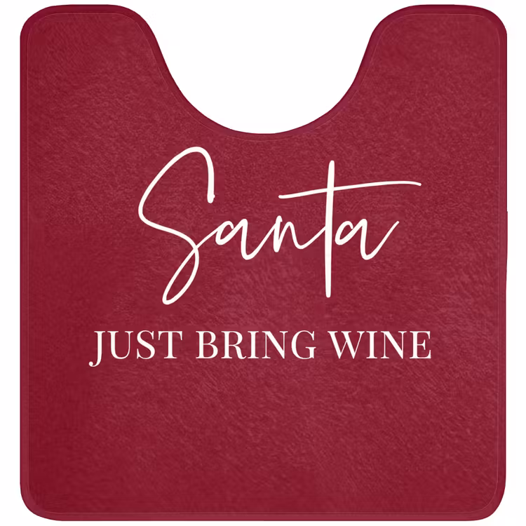 WC Mat - Santa - Wine - Rood - Kerst - Kerstman — 1