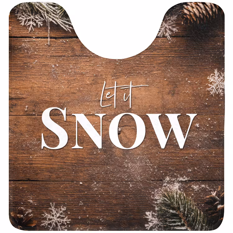 WC Mat - Sneeuw - Houtlook - Quote - Let it snow — 1