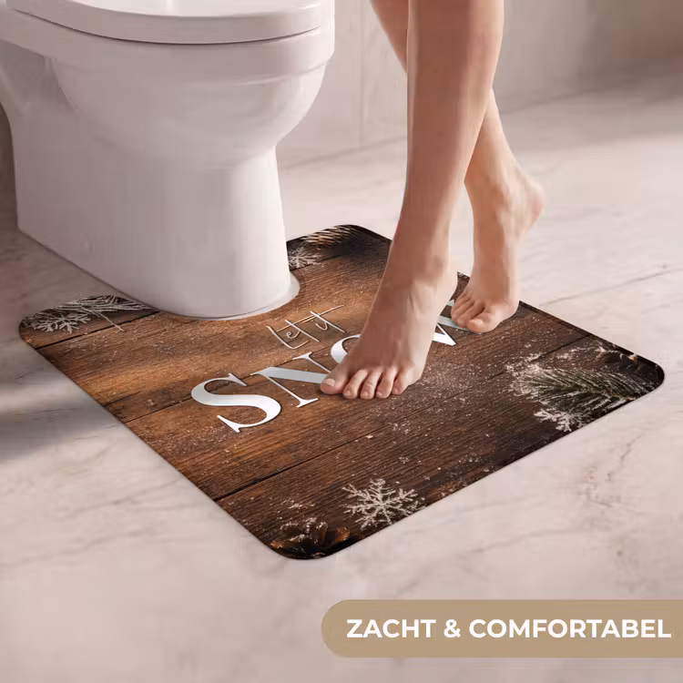 WC Mat - Sneeuw - Houtlook - Quote - Let it snow — 5