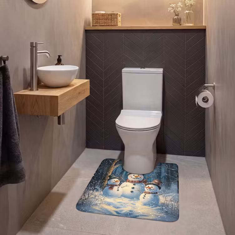 WC Mat - Sneeuwpop - Sneeuw - Winter - Bos — 2