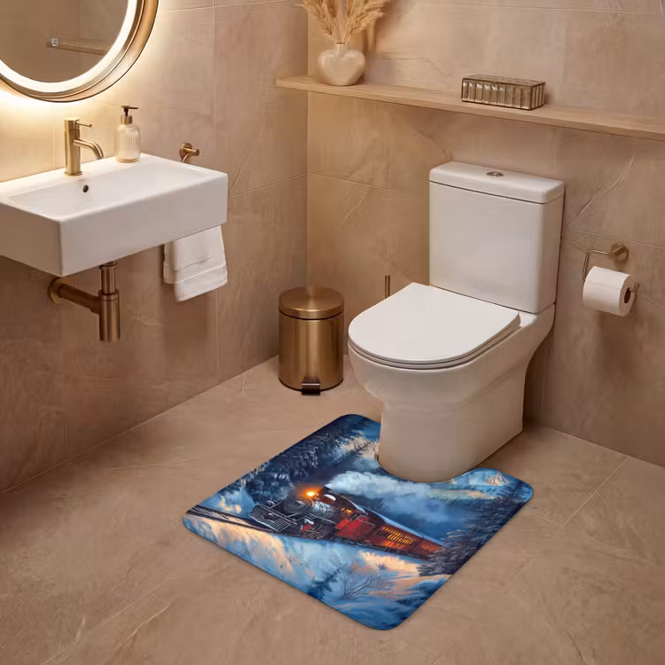 WC Mat - Trein - Kerst - Sneeuw - Kersttrein — 3