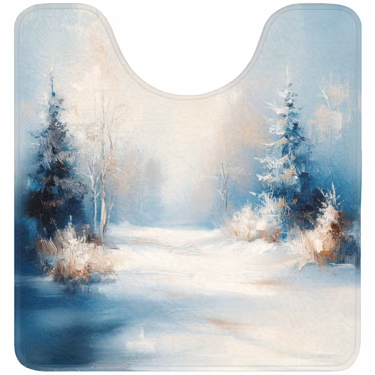 WC Mat - Wald – Winter – Natur – Abstrakt – Schnee — 1