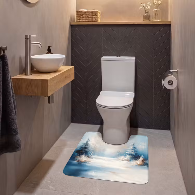 WC Mat - Wald – Winter – Natur – Abstrakt – Schnee — 2