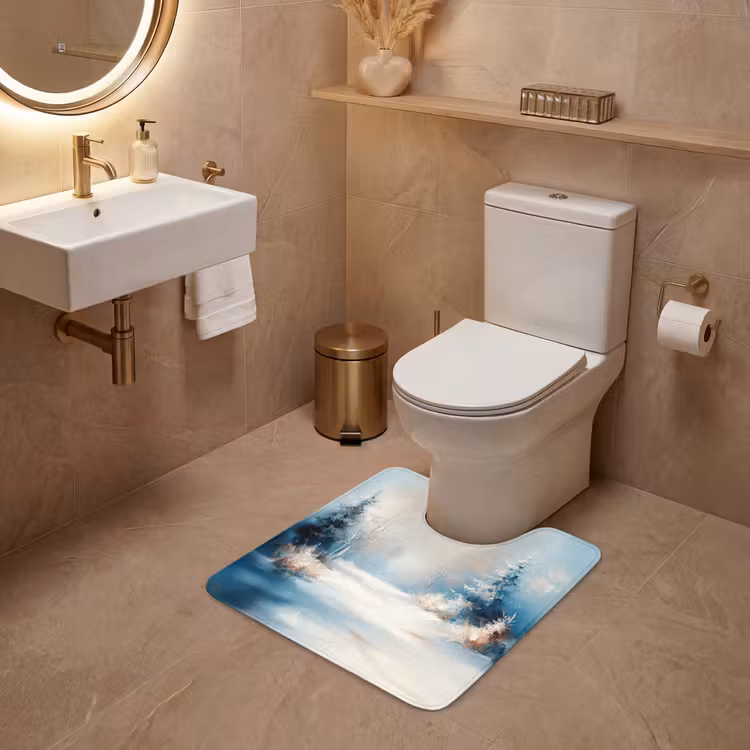 WC Mat - Wald – Winter – Natur – Abstrakt – Schnee — 3