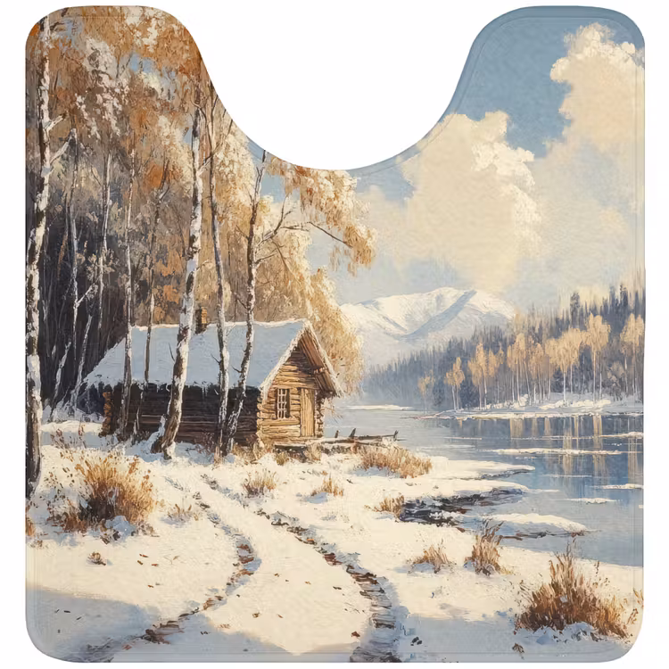 WC Mat - Winter - Sneeuw - Huis - Natuur — 1