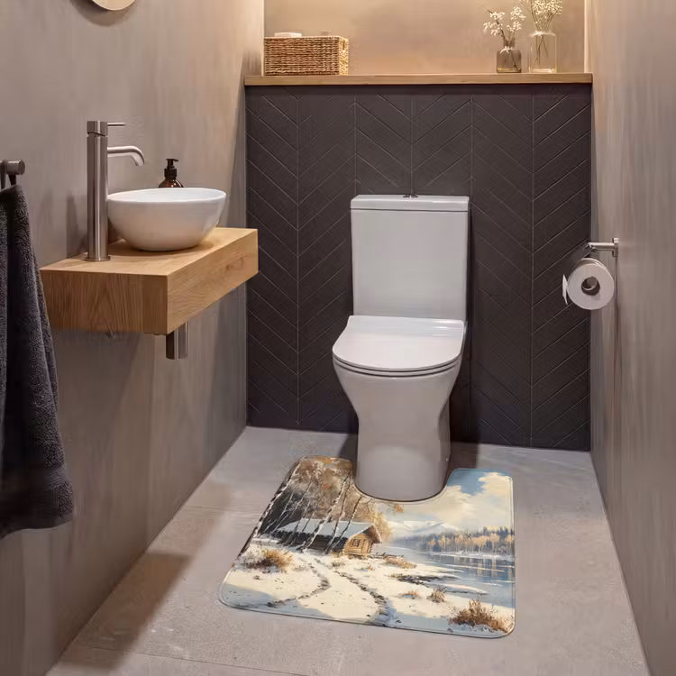 WC Mat - Winter - Sneeuw - Huis - Natuur — 2