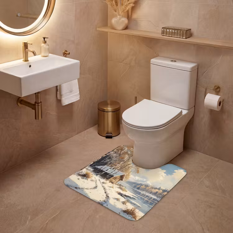WC Mat - Winter - Sneeuw - Huis - Natuur — 3