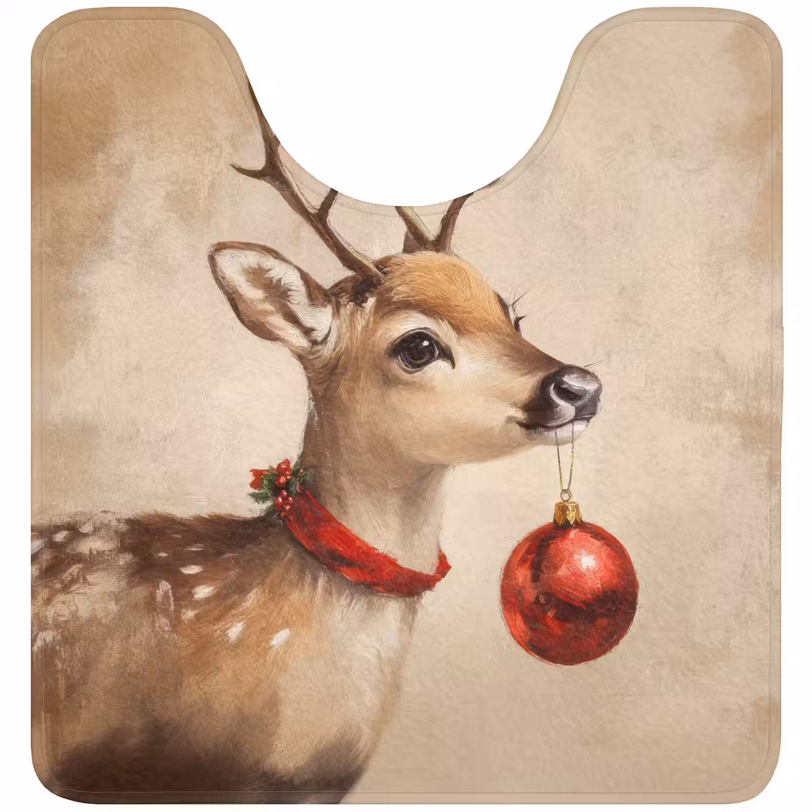 WC Mat - Kerst - Hert - Gewei - Kerstbal - Rendier — 1
