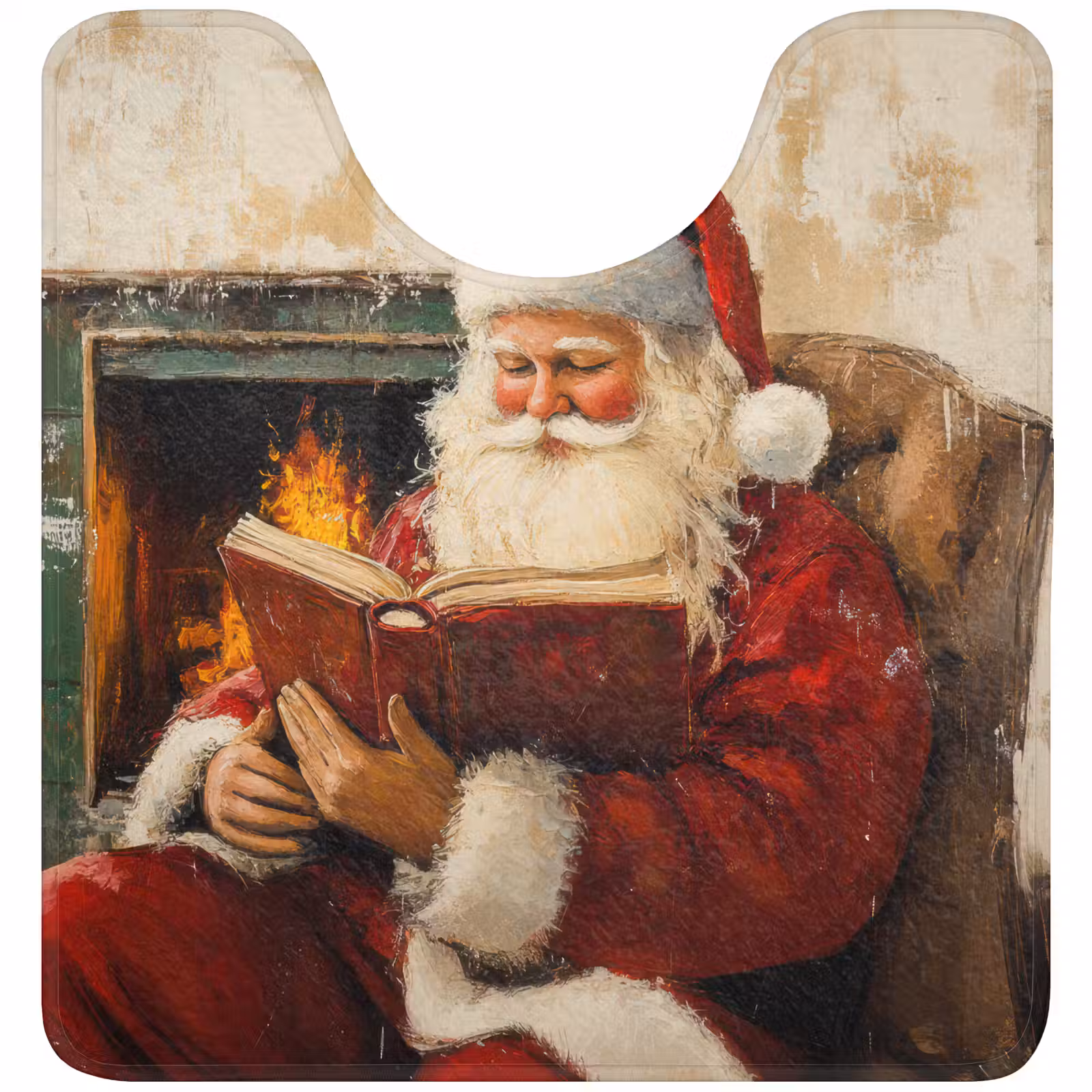 WC Mat - Kerst - Kerstman - Winter - Open Haard — 1