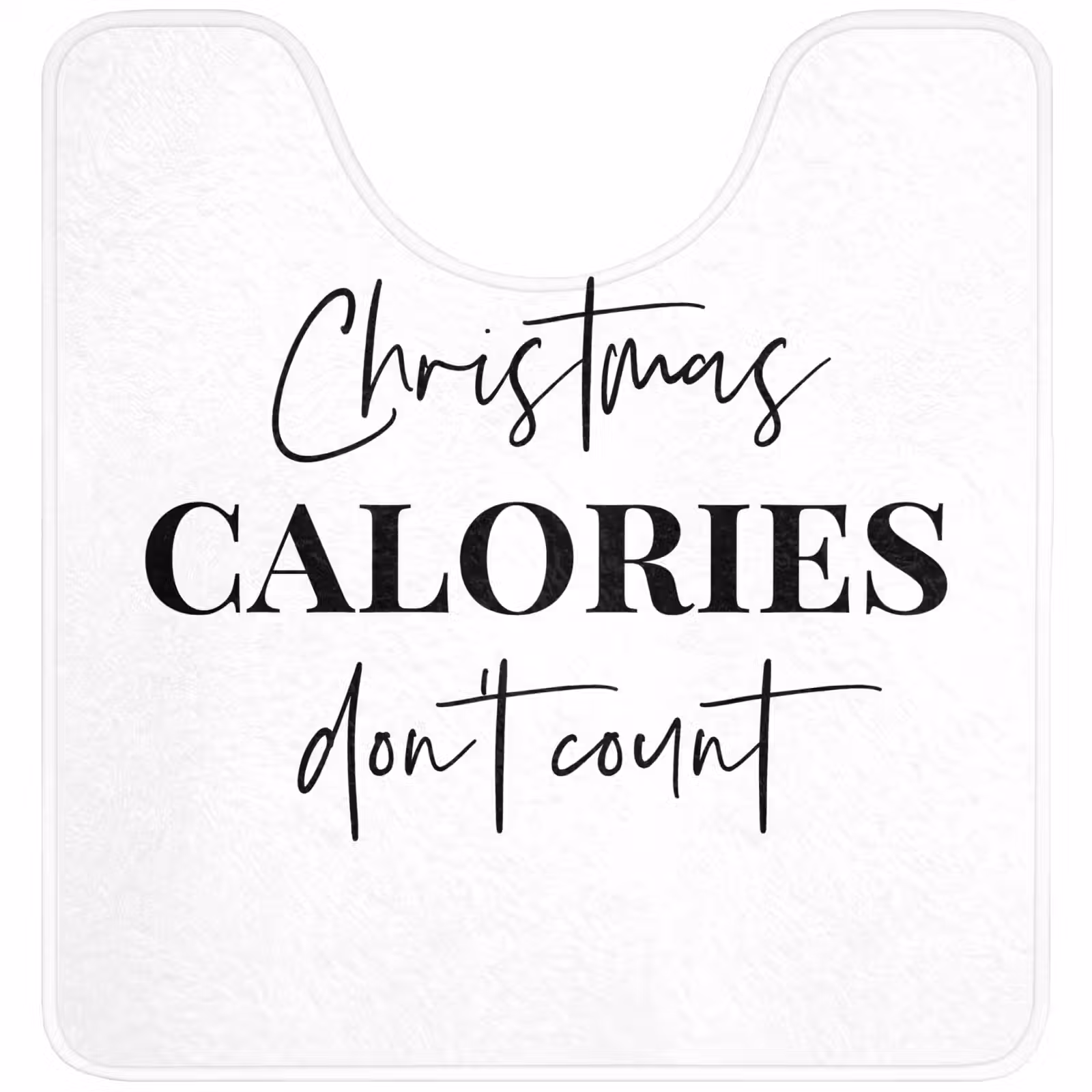 WC Mat - Kerst quote - Winter - Christmas calories - Wit — 1