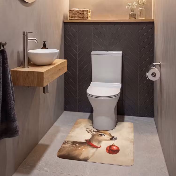 WC Mat - Kerst - Hert - Gewei - Kerstbal - Rendier — 2
