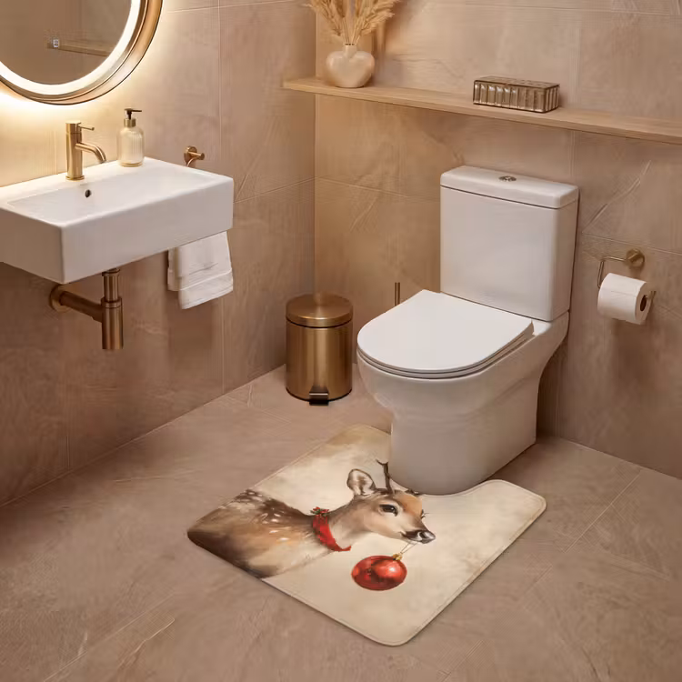WC Mat - Kerst - Hert - Gewei - Kerstbal - Rendier — 3