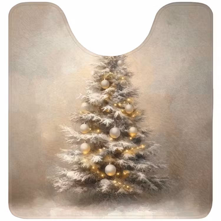 WC Mat - Kerst - kerstboom - Sneeuw - Art — 1