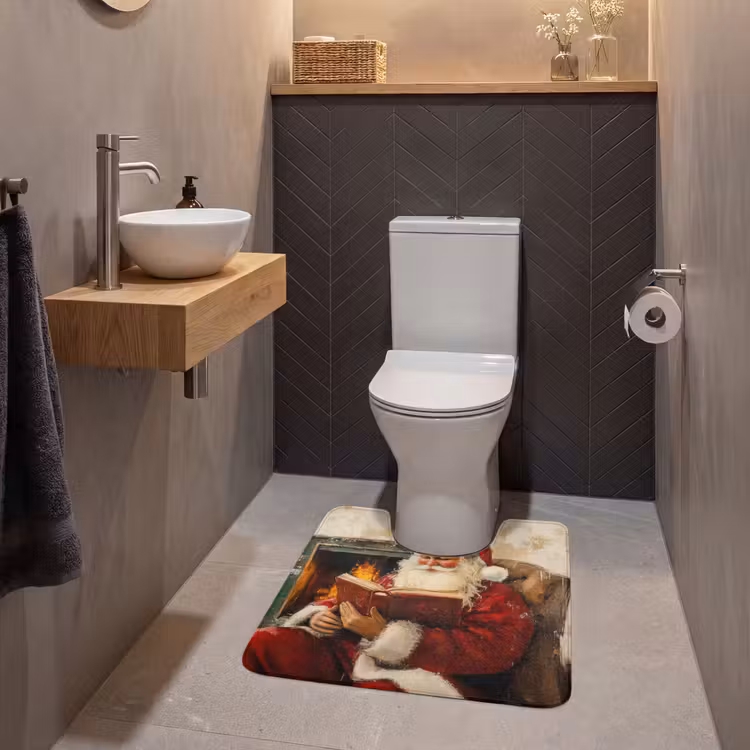 WC Mat - Kerst - Kerstman - Winter - Open Haard — 2