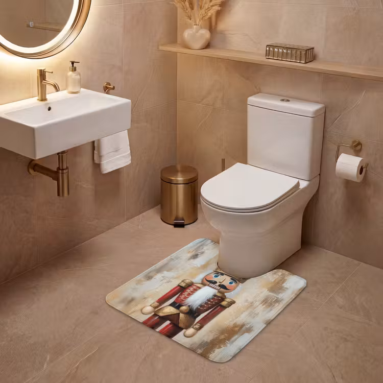 WC Mat - Kerst - Poppetje - Abstract — 3