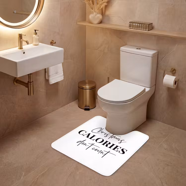 WC Mat - Kerst quote - Winter - Christmas calories - Wit — 3