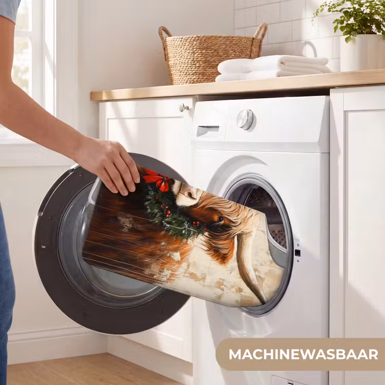 WC Mat - Kerst - Schotse Hooglander - Bruin - Krans — 6