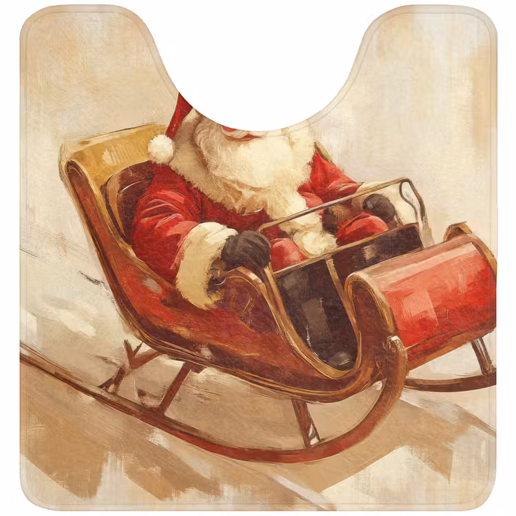 WC Mat - Kerst - Slee - Kerstman — 1