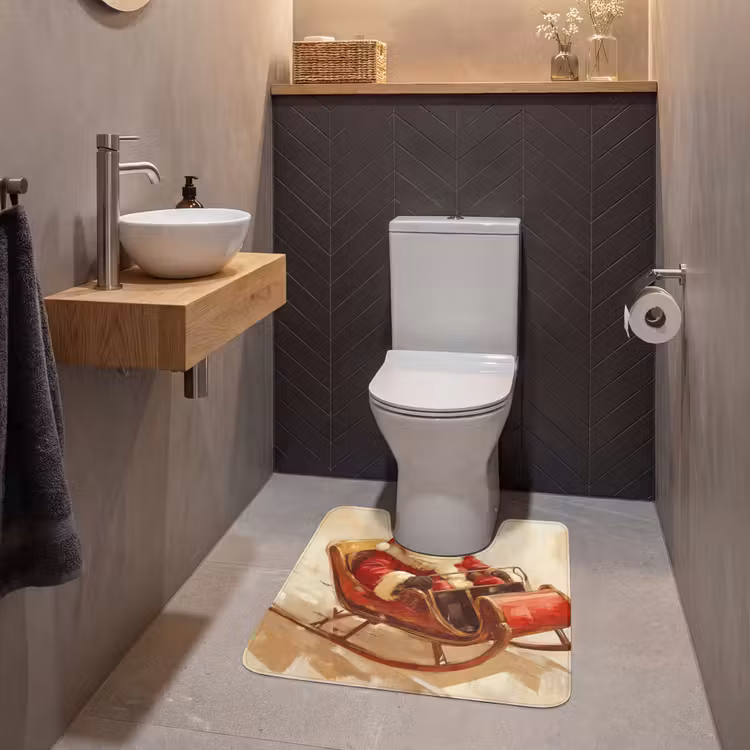 WC Mat - Kerst - Slee - Kerstman — 2