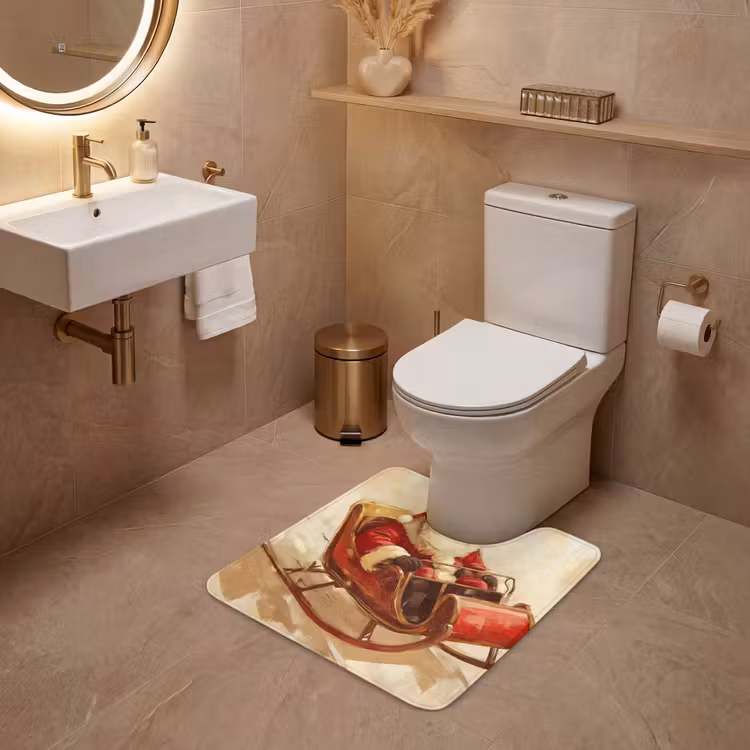 WC Mat - Kerst - Slee - Kerstman — 3