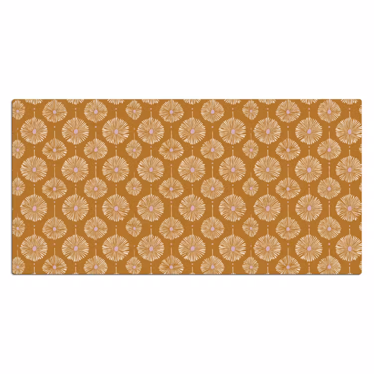 Bureau onderlegger - Bloemen - Modern - Oker — 2