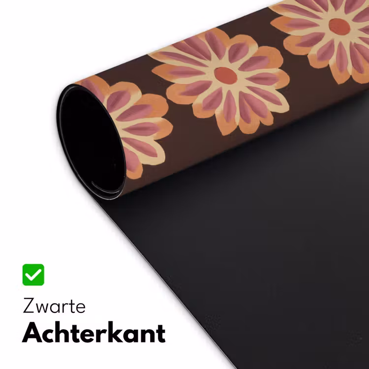 Bureau onderlegger - Bloemen - Patroon - Bruin — 5