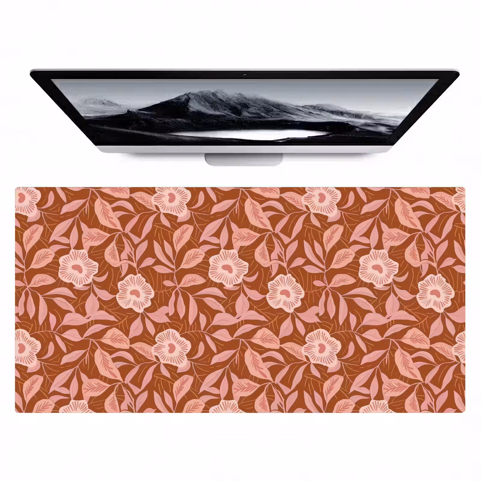 Bureau onderlegger - Patroon - Bladeren - Terracotta — 1