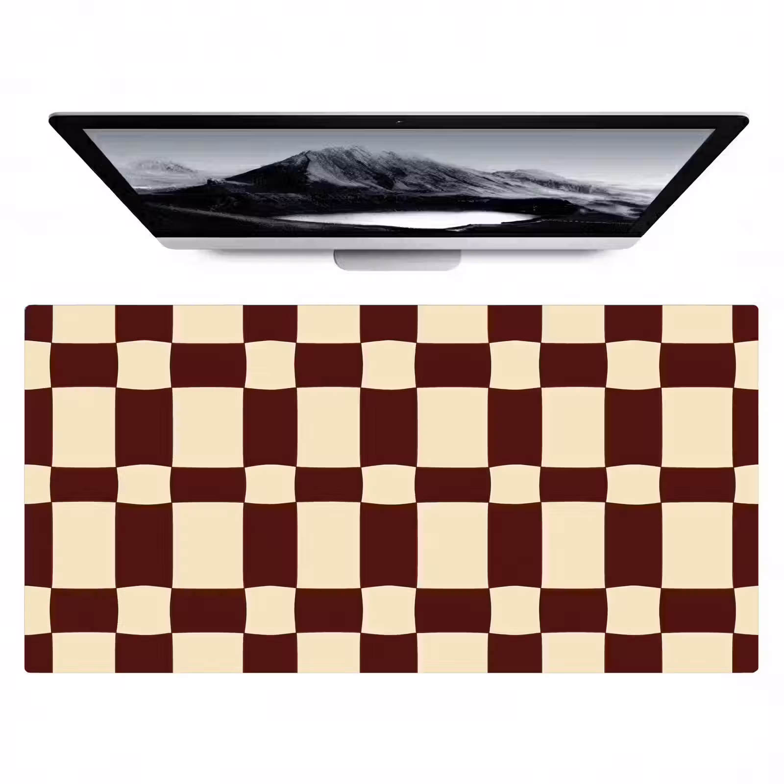 Bureau onderlegger - Retro - Patroon - Bruin — 1